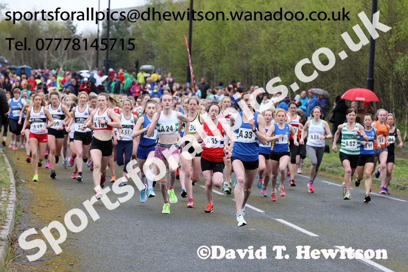 Senior womens relay, Elswick Good Friday Road Races. Photo: David T. Hewitson/Sports for All Pics